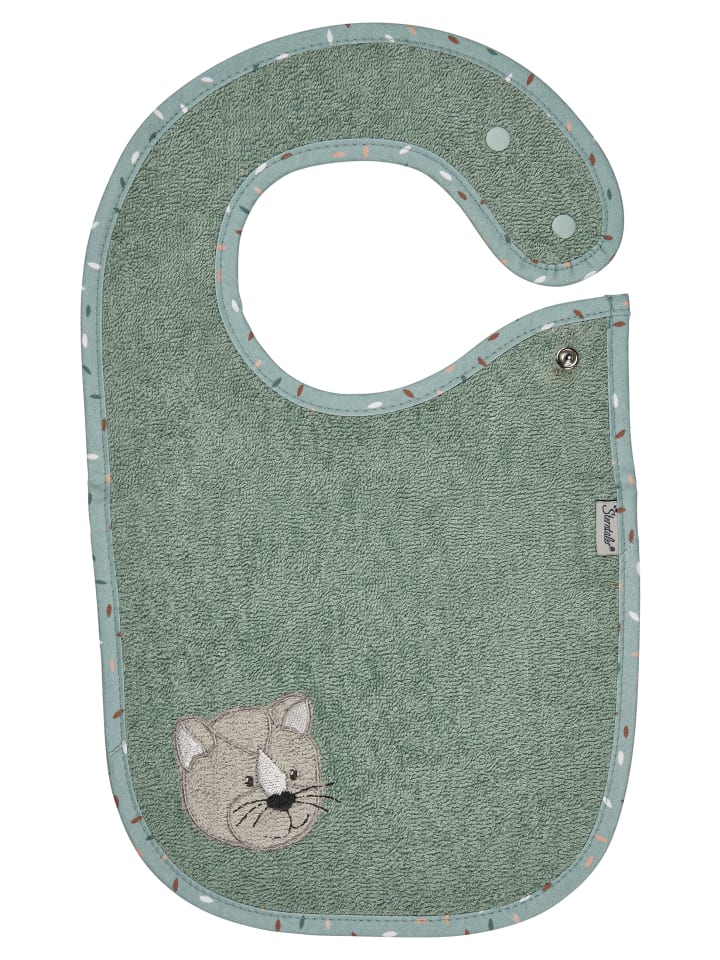 Sterntaler Lätzchen Druckknopf KATZE Lilly in sattes grün günstig kaufen onesize