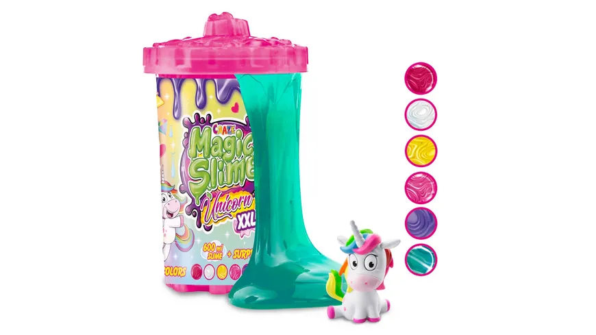 CRAZE - MAGIC SLIME Unicorn XXL Dose mit 600ml Schleim und einer Figur 600 ml