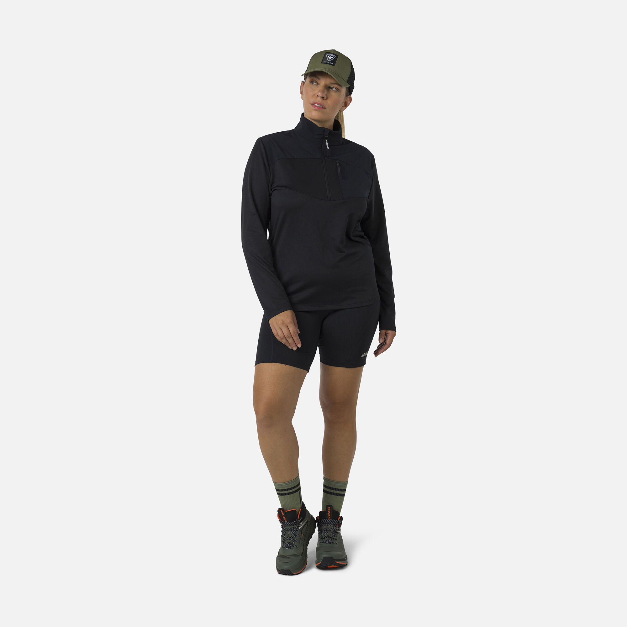 Couche intermédiaire semi-zippé femme