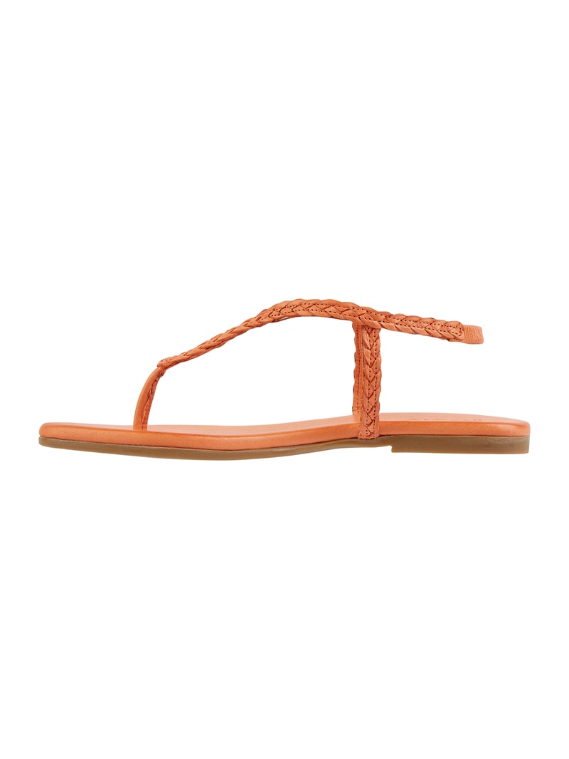 Sandalen aus Leder in orange