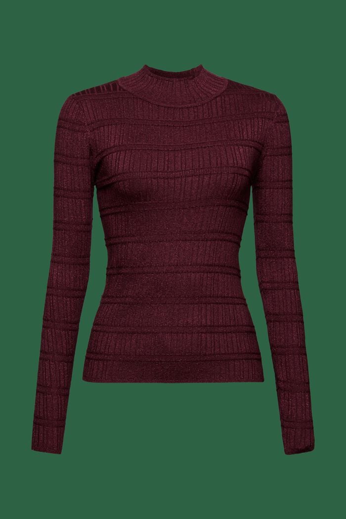 Glitzerpullover mit Stehkragen, LENZING™ ECOVERO™