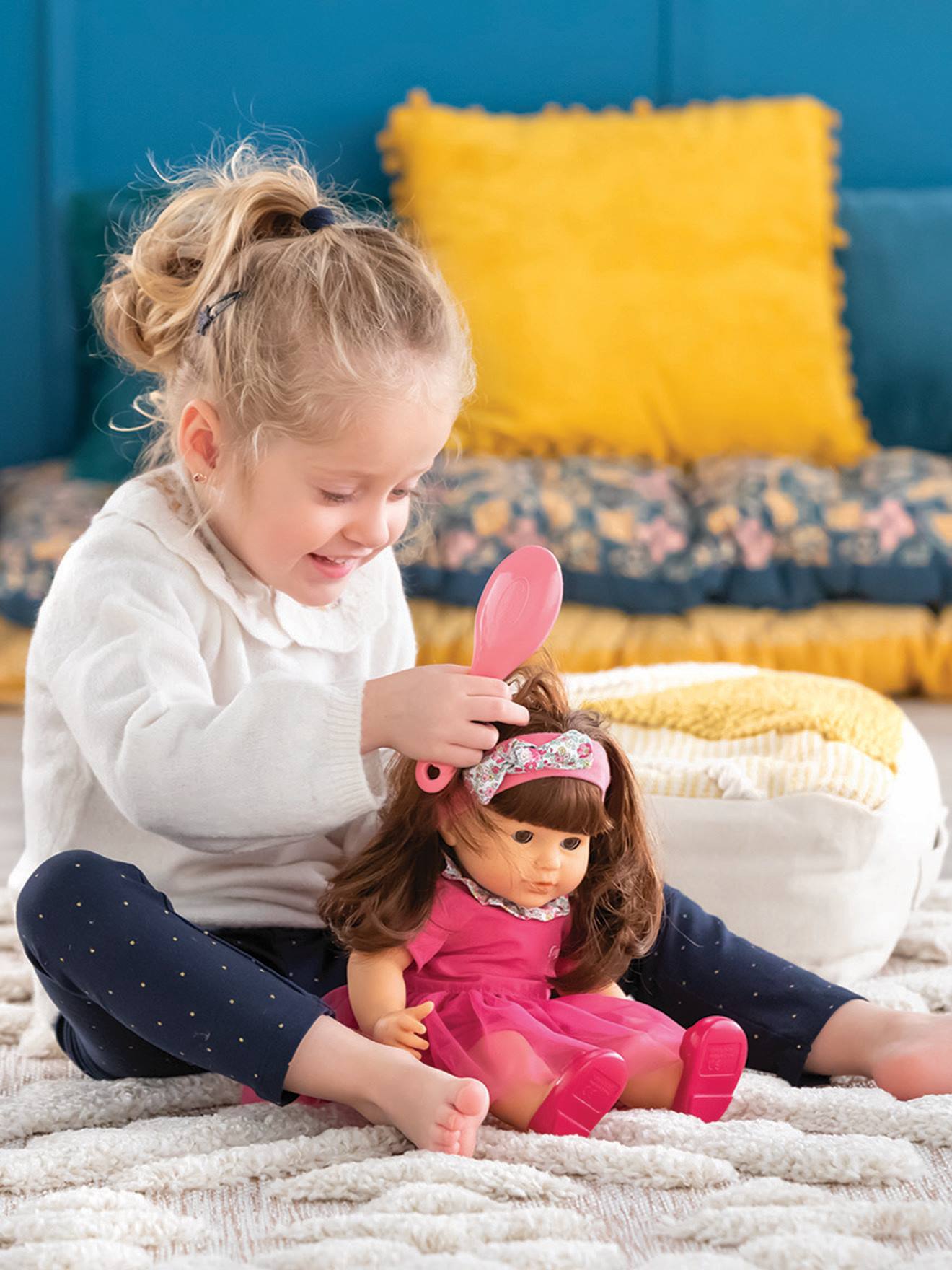 Grande poupée Alice + brosse COROLLE rose bonbon
