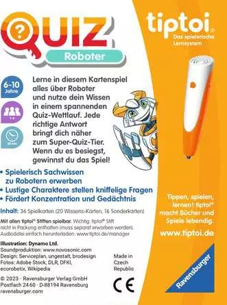 tiptoi® Quiz Roboter - Lernspiel ab 6 Jahren