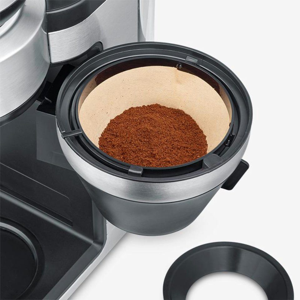 Severin Filterkaffeemaschine KA 4851 FILKA, Goldton-Filter, Edelstahl-Thermoskanne, Warmhaltefunktion, LED-Touch-Display