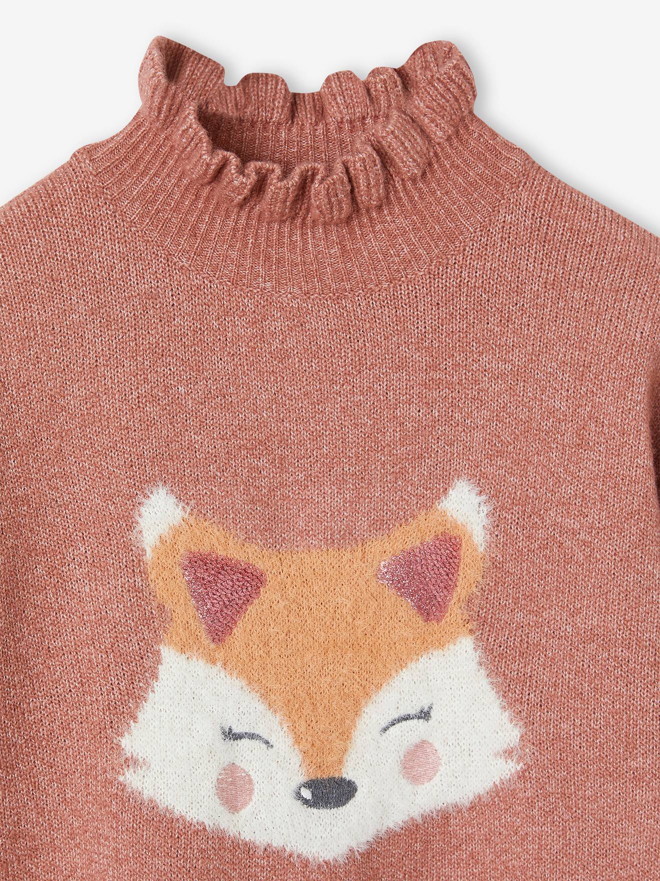 Vertbaudet Mädchen Jacquard-Pullover - beige meliert