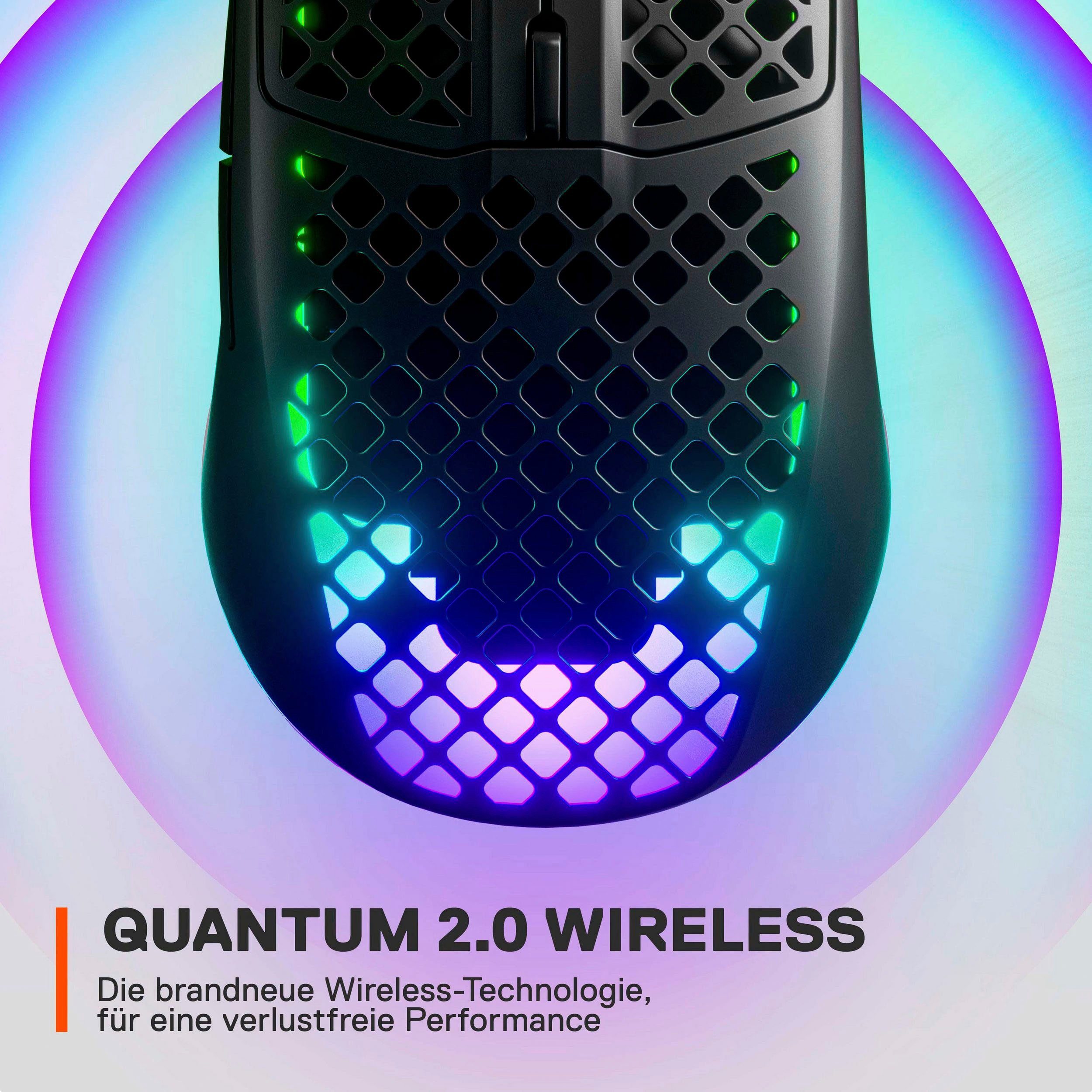 SteelSeries Aerox 3 Wireless Onyx + QcK medium Maus (Bluetooth, Funk)