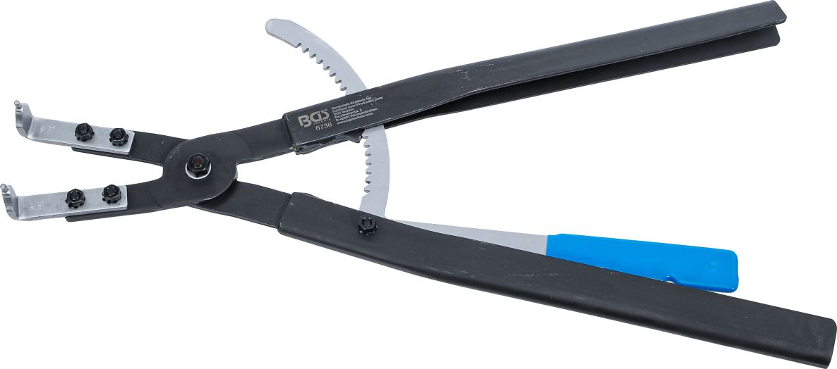 BGS 6738 Szczypce do pierścieni osadczych zagięte do pierścieni wewnętrznych 500 mm