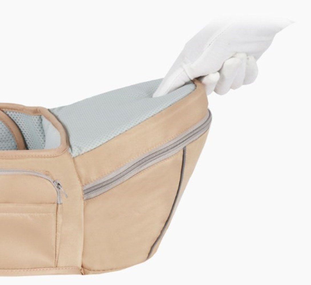 XDeer Bauchtrage aby Hüftsitz mit Aufbewahrungstasche Einstellbar,Leicht und, atmungsaktiv,Babytrage Leichte Taille Hocker für 0-24 Monate