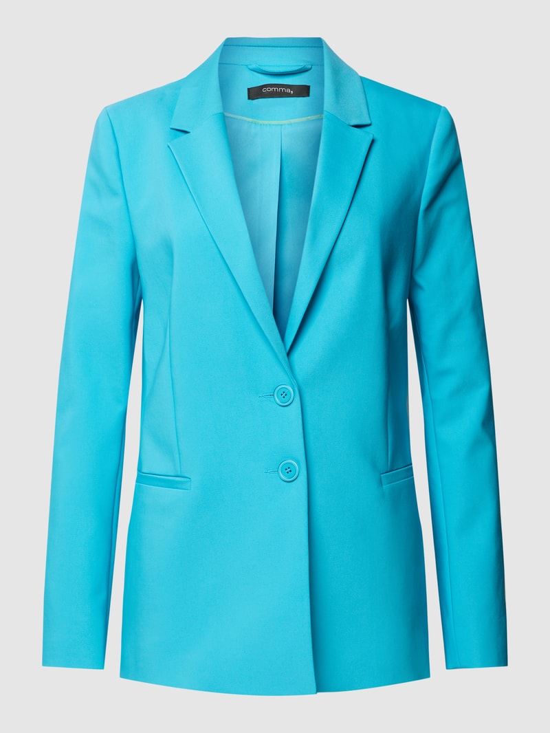 Blazer mit Reverskragen in aqua blau