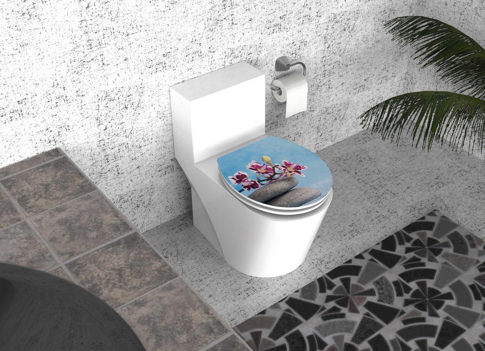 K&H Sanitary Duschwell MDF WC-Sitz PET - Orchidee