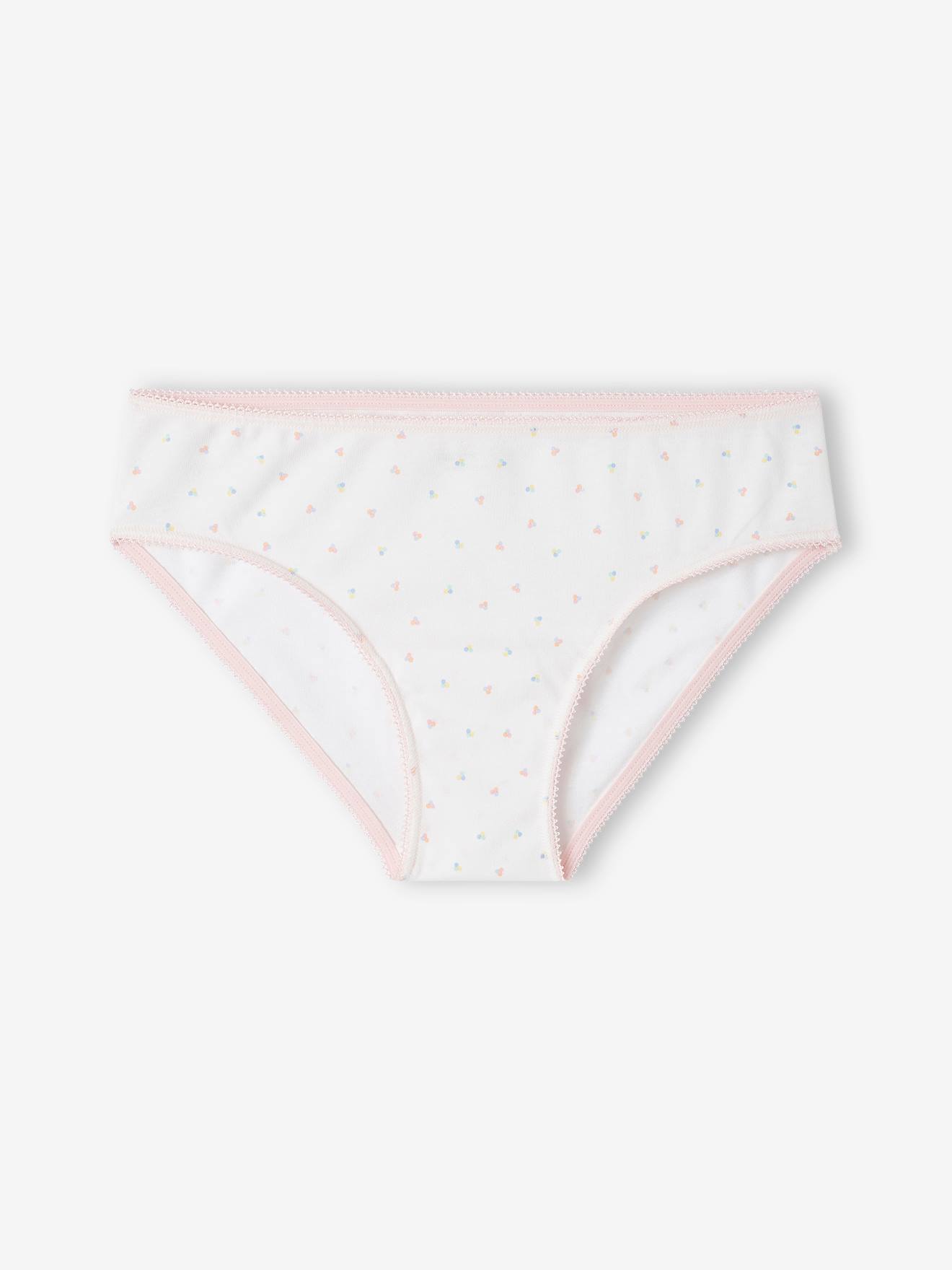 Lot de 7 culottes fille fantaisie BASICS écru