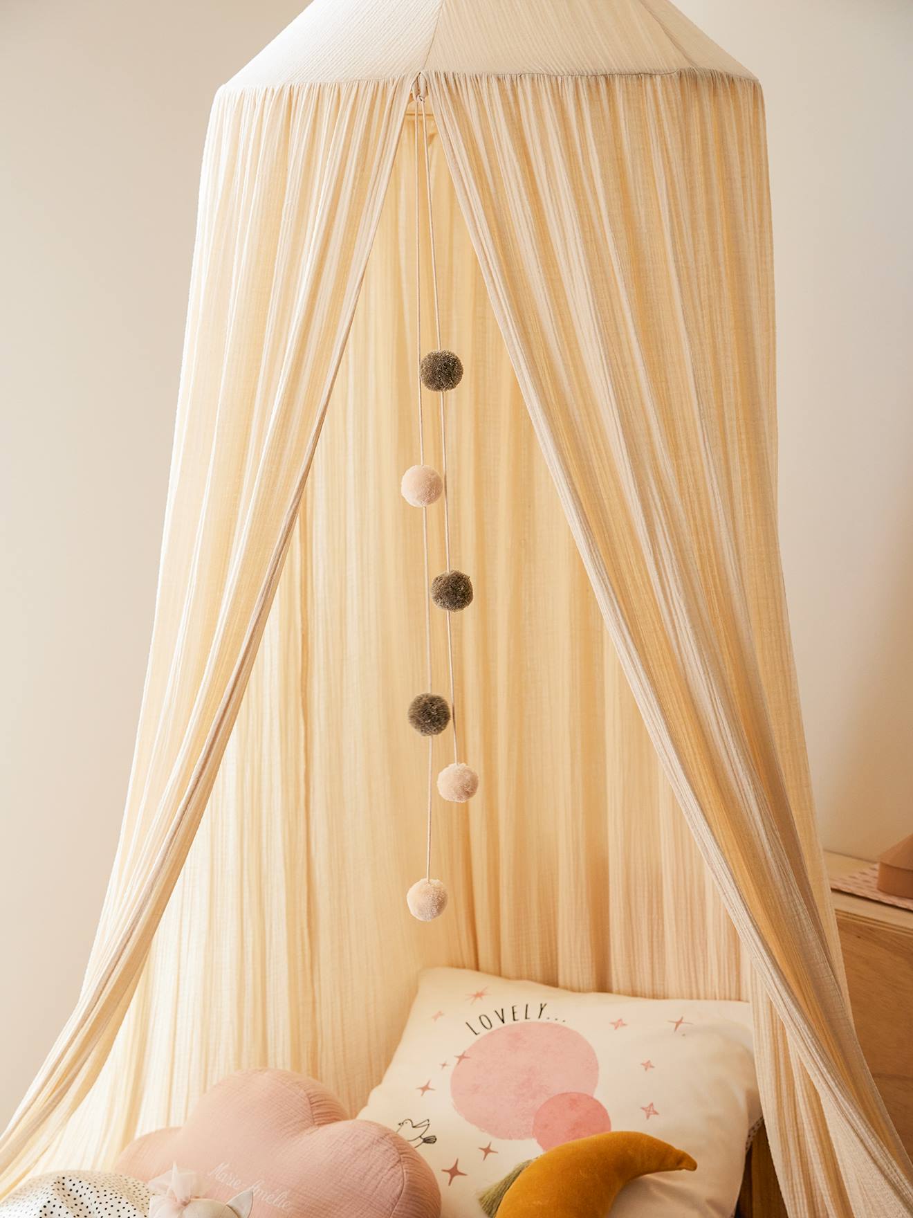 Vertbaudet Kinder Bettwäsche-Set POESIEPRINZESSIN mit Recycling-Baumwolle Oeko-Tex - weiß bedruckt