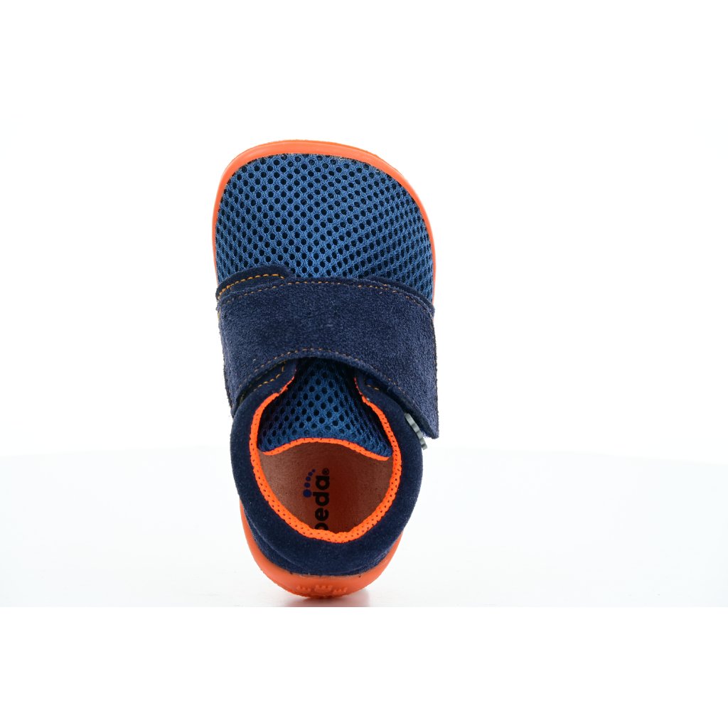 Beda Mandarine Barfußsneakers mit Hinterkappe (BF 0001/SK/1W/OP Mesh mit Leder)