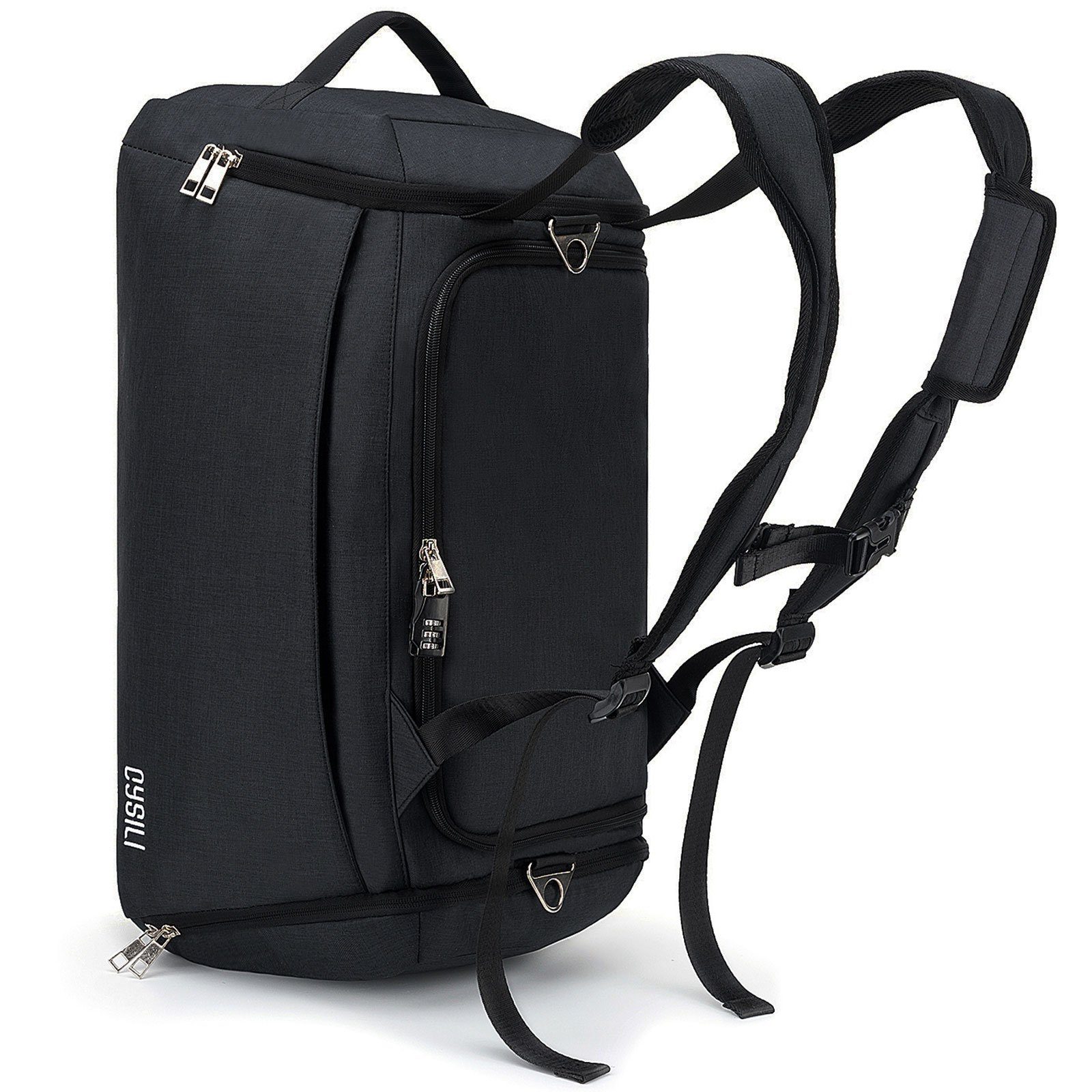 OKWISH Reisetasche Trainingstasche Sporttasche Handtasche Schultertasche Seesack Sport (Fitness Tasche Schwimmtasche Sport Reise Tasche Übernachtungstasche, 42L, Zahlenschloss, groß, Weekender, mit Schuhfach Nassfach), Männer Frauen Reisen Gym Urlaub
