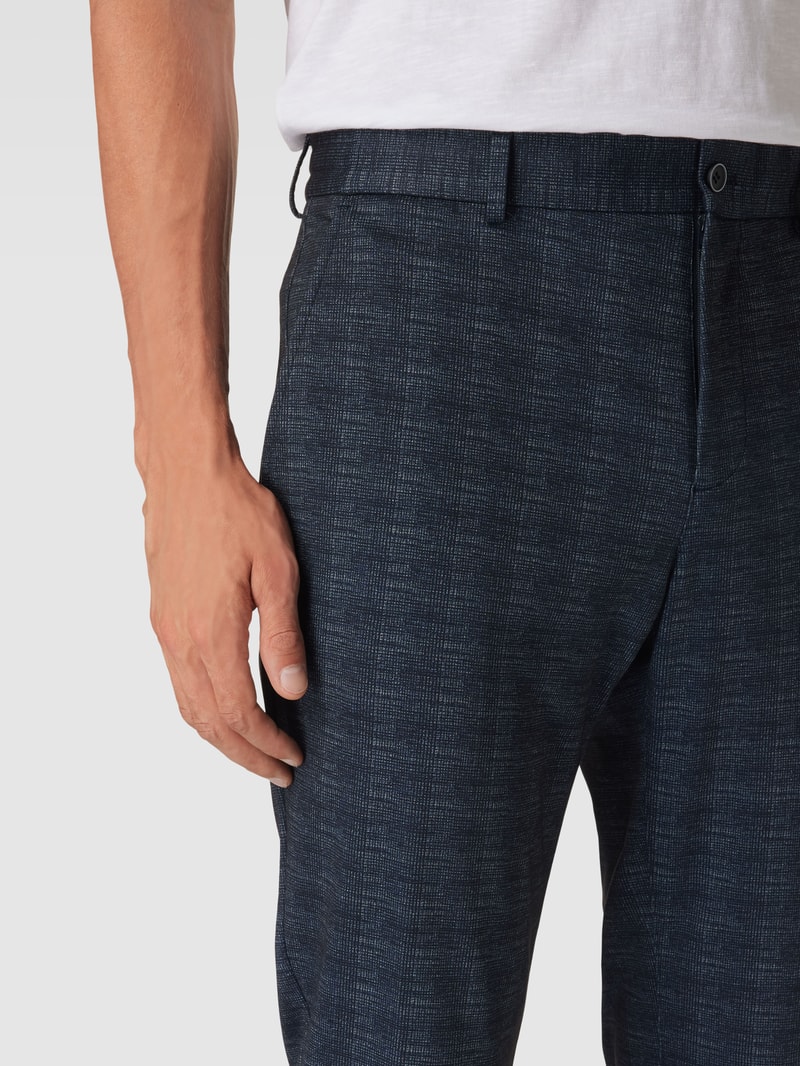 Stoffhose mit französischen Eingrifftaschen in marineblau