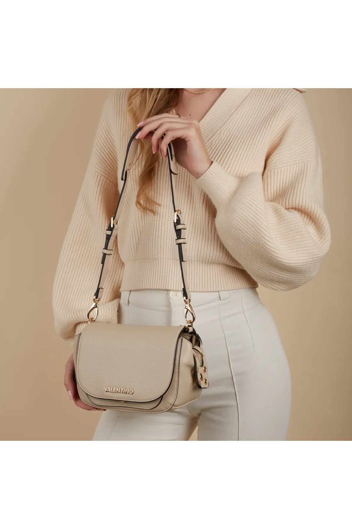 Valentino Bags  Megeve Beige Umhängetasche VBS7GM03ECRU