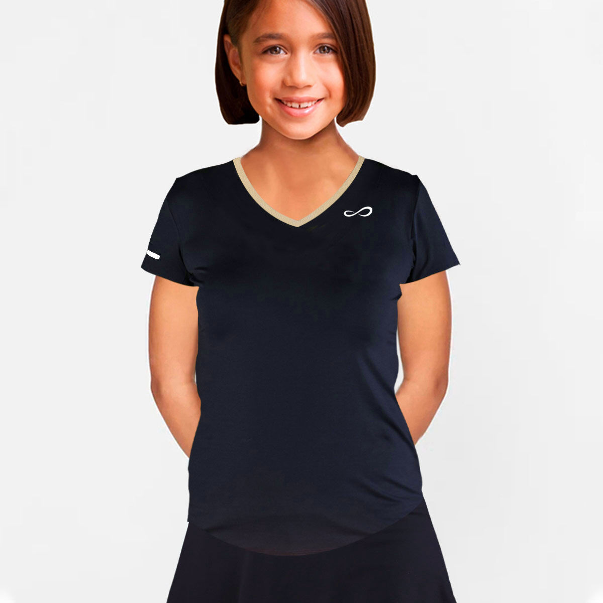 Glory T-Shirt Mädchen - Schwarz, Gold