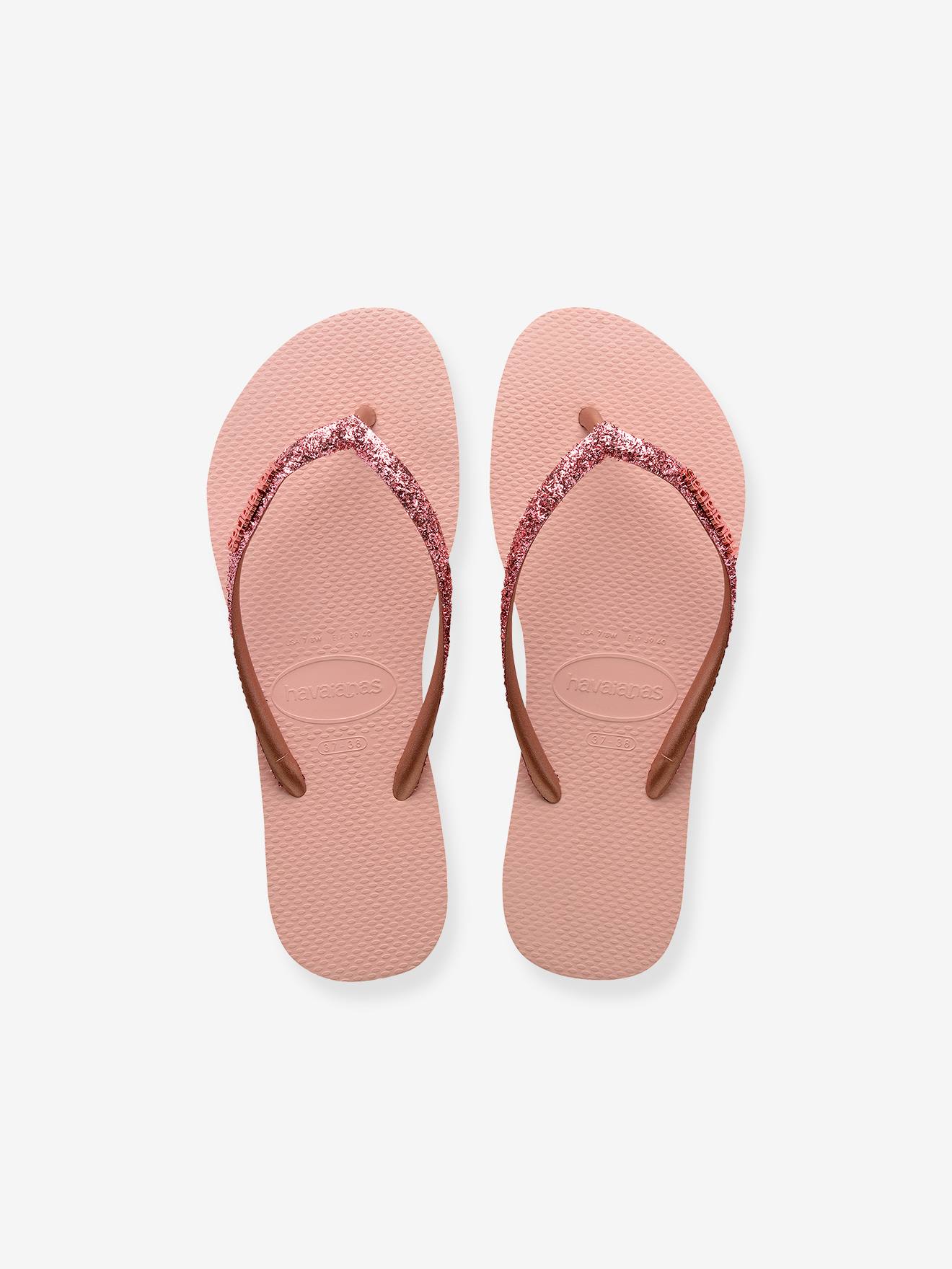 Havaianas Mädchen Zehentrenner Slim Glitzer II HAVAIANAS - rosa glanzeffekt