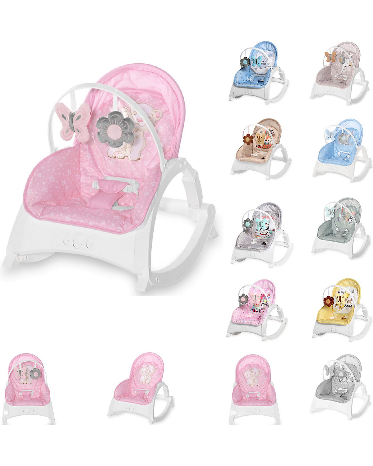 Babywippe ENJOY mit Vibration, Musik, verstellbare Rückenlehne Babywippen