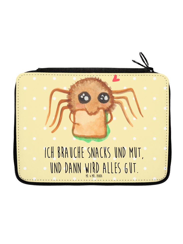 Mr. & Mrs. Panda Federmappe Spinne Agathe Sandwich mit Spruch in Gelb Pastell günstig kaufen onesize