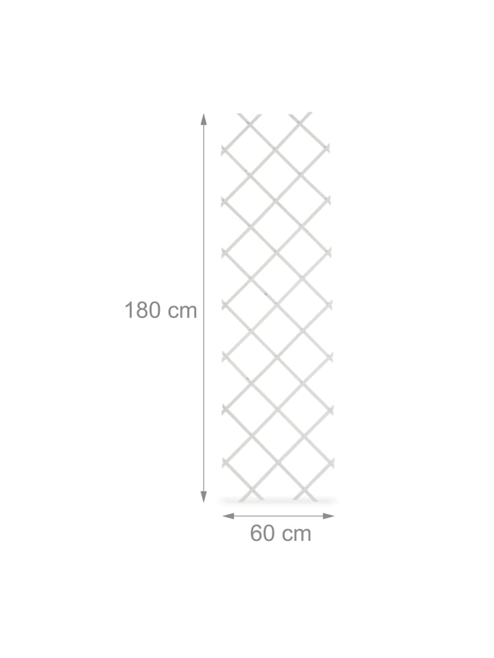 relaxdays 3 x Rankgitter in Weiß - (B)60 x (H)180 cm günstig kaufen onesize