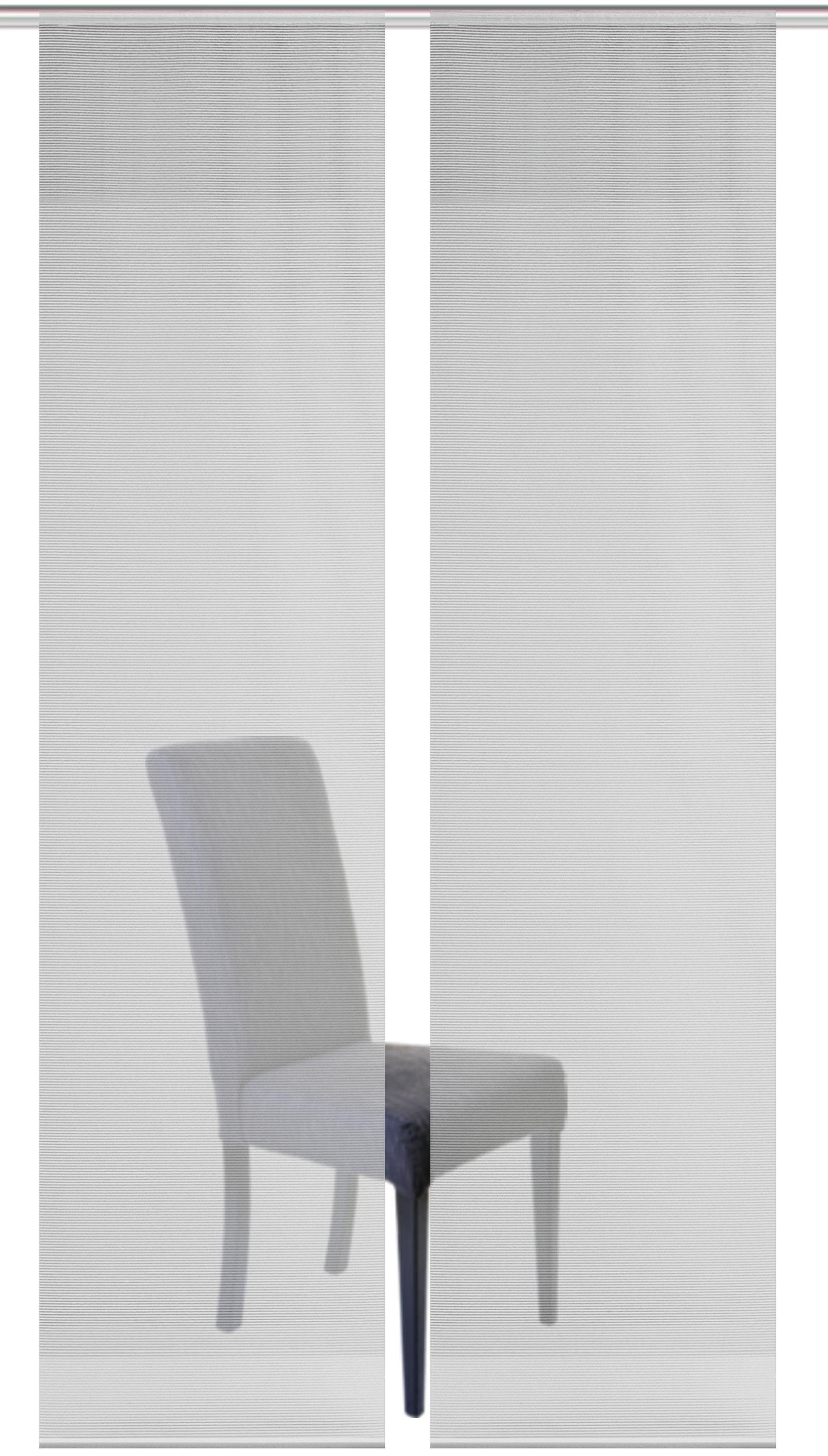 Schiebegardine 2ER SET ROM, Vision S, Paneelwagen (2 St), halbtransparent, HxB: 260x60, Schiebevorhang 2er Set Uni