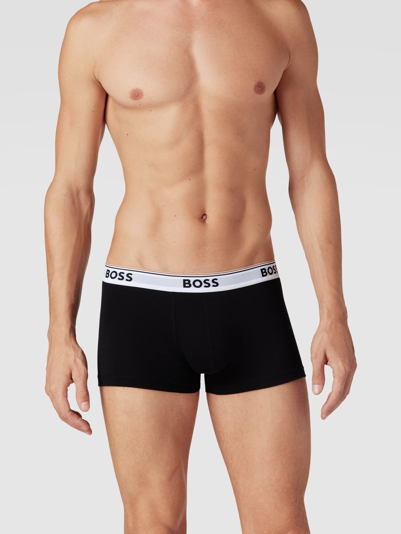 Trunks mit elastischem Logo-Bund im 3er-Pack in schwarz