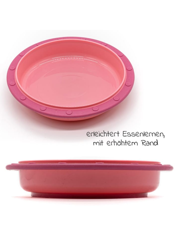 NUK 4-tlg. Set für unterwegs inkl. Babyteller mit Besteck in rosa günstig kaufen onesize