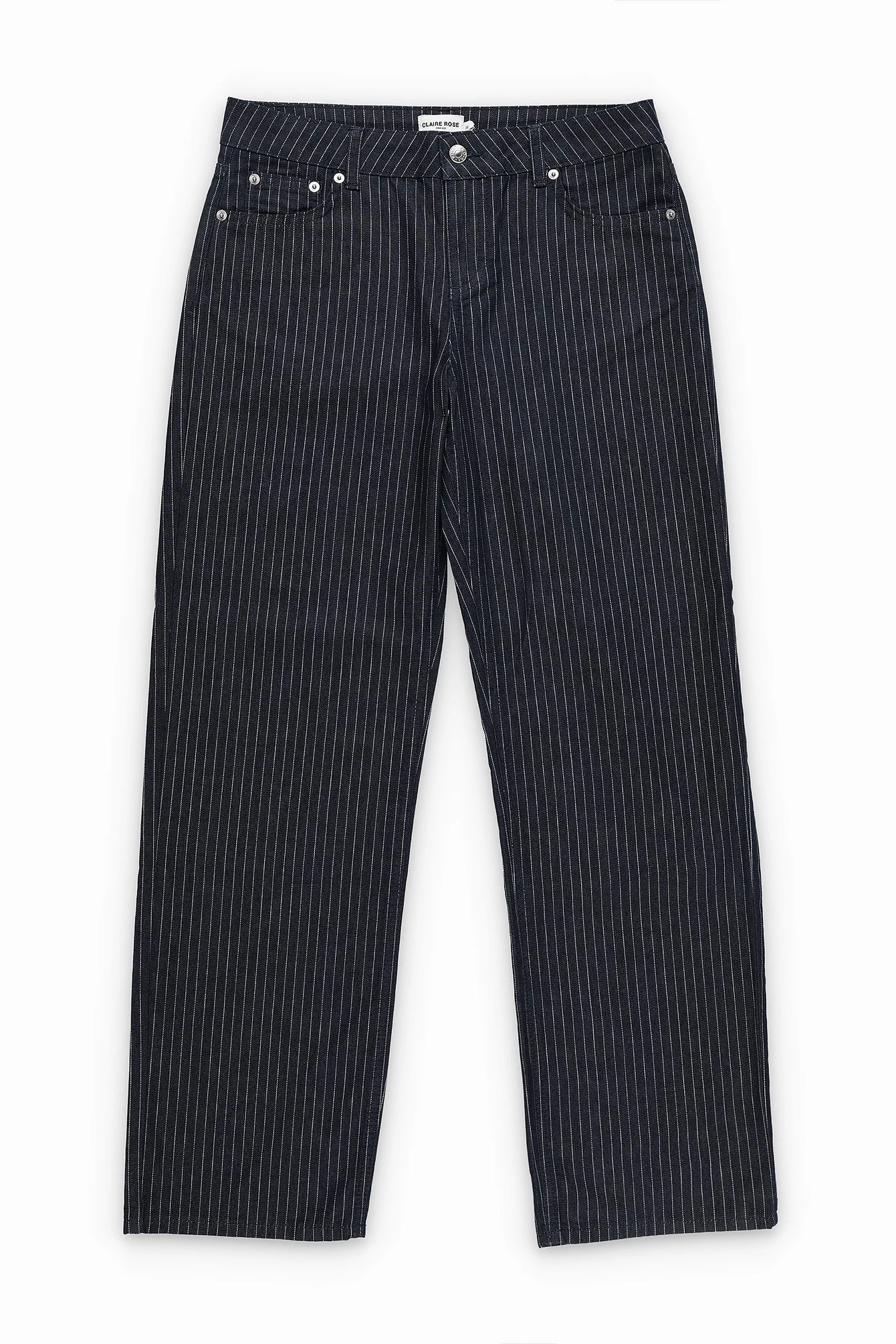 Gestreifte Denim-Jeans