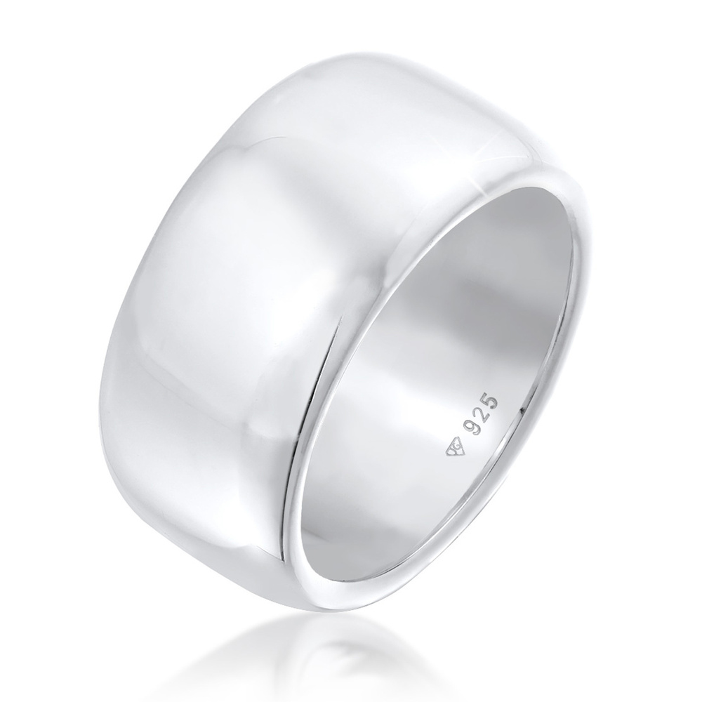 Elli PREMIUM Elli PREMIUM Bague Bague pour femme à large bande simple tendance en argent sterl Bague
