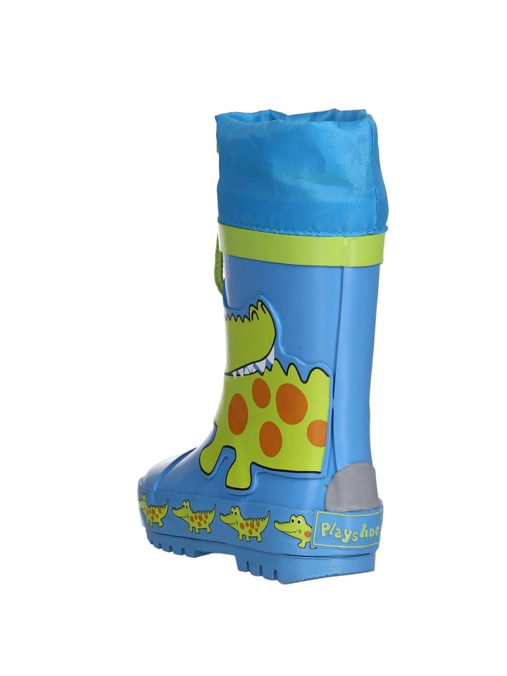 Playshoes Gummistiefel Krokodil in Blau/Grün günstig kaufen