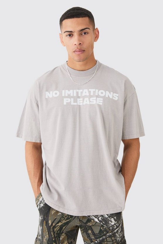 Oversize T-Shirt mit Slogan