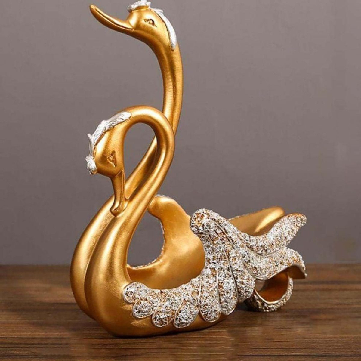 götäzer Weinregal Nordisches, leichtes, luxuriöses Weinflaschenregal mit goldenem Schwan, 1-tlg., Weinschrank-Ornamente, dekorative Desktop-Skulptur, Weinregal