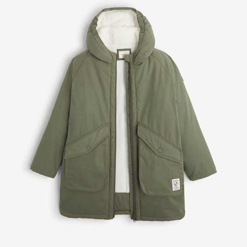 Parka fille fourrée kaki vert Catimini