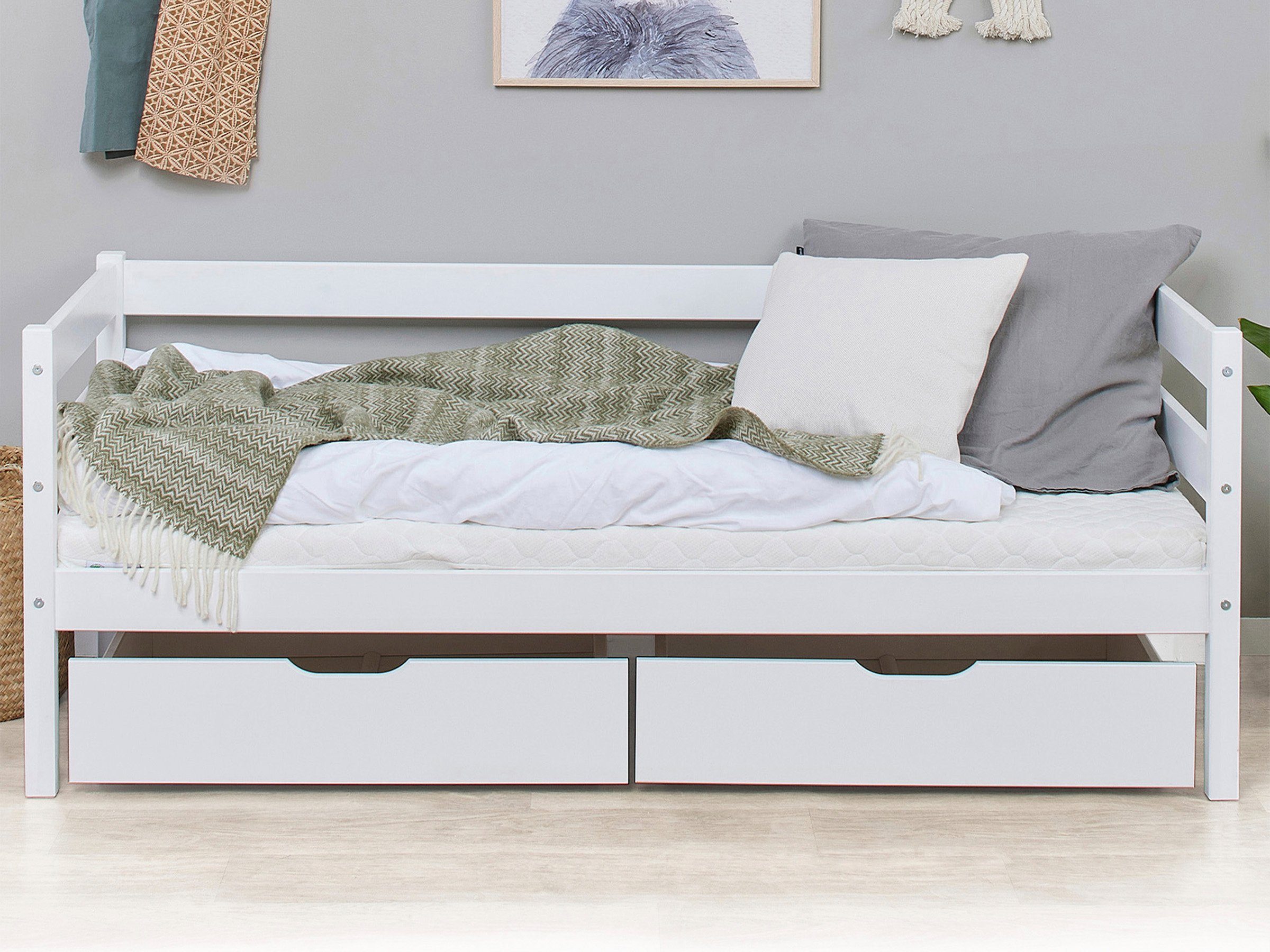 Hoppekids Bettschubkasten ECO Comfort (2 St), auf Rollen in 7 Farben erhältlich 2 St.
