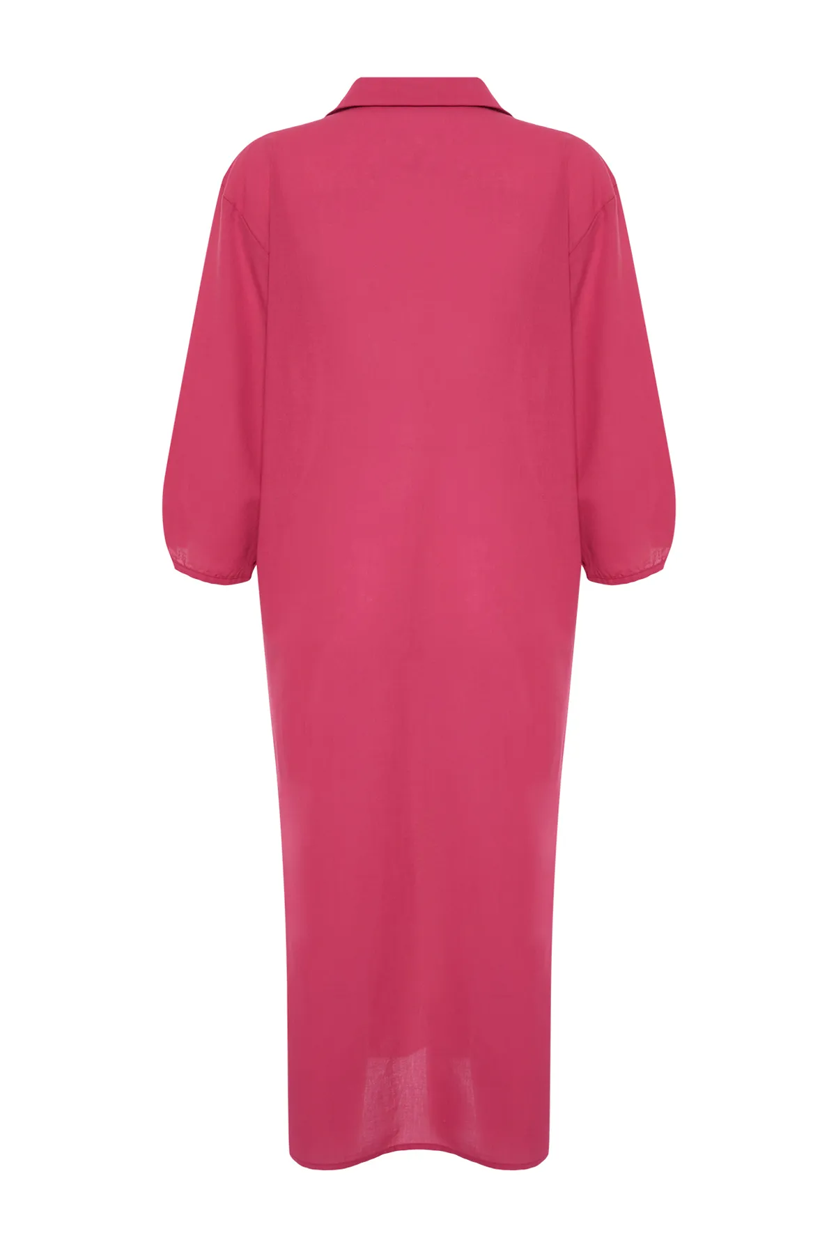 Trendyol Collection  Fuchsia Wide Fit Midi-Strandkleid aus Webstoff TBESS22EL0009