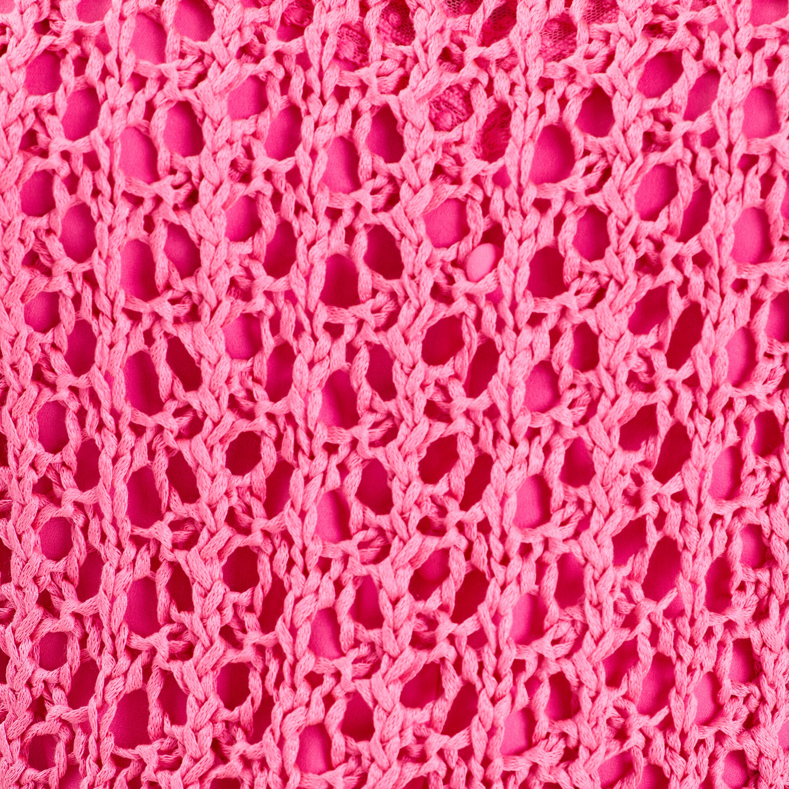 Pull manches courtes ajouré rose fluo femme | Cache Cache