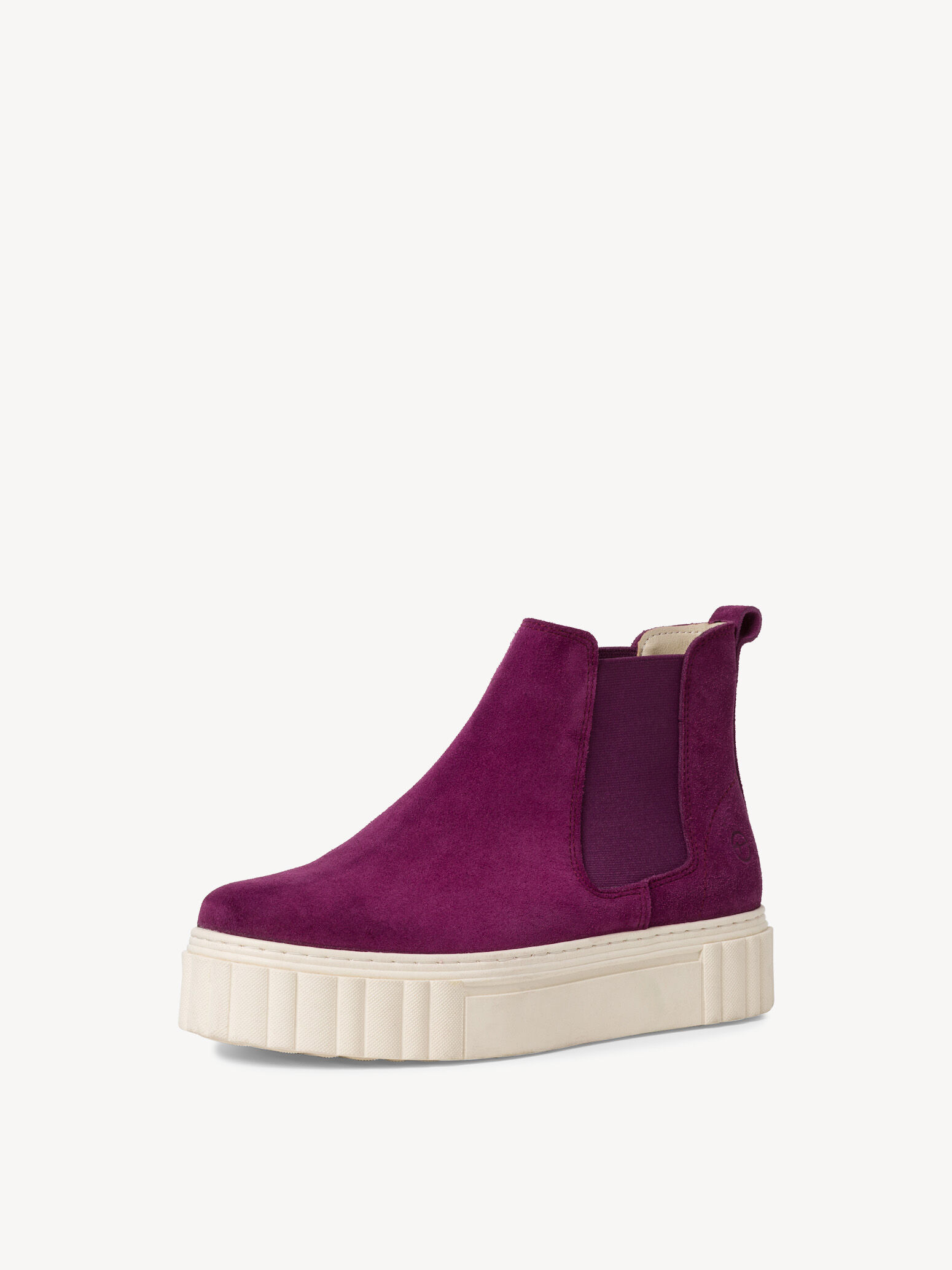 Bottine Chelsea en cuir - mauve