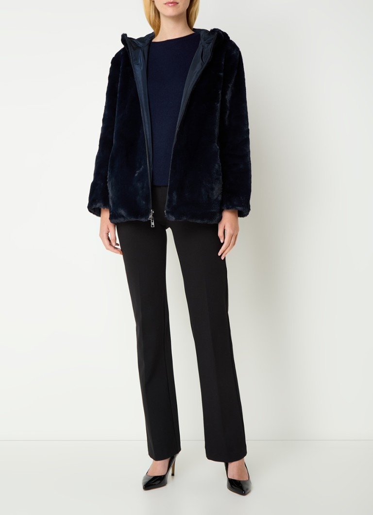 Jachetă reversibilă Lilyrose cu glugă din blană artificială de la Gerard Darel