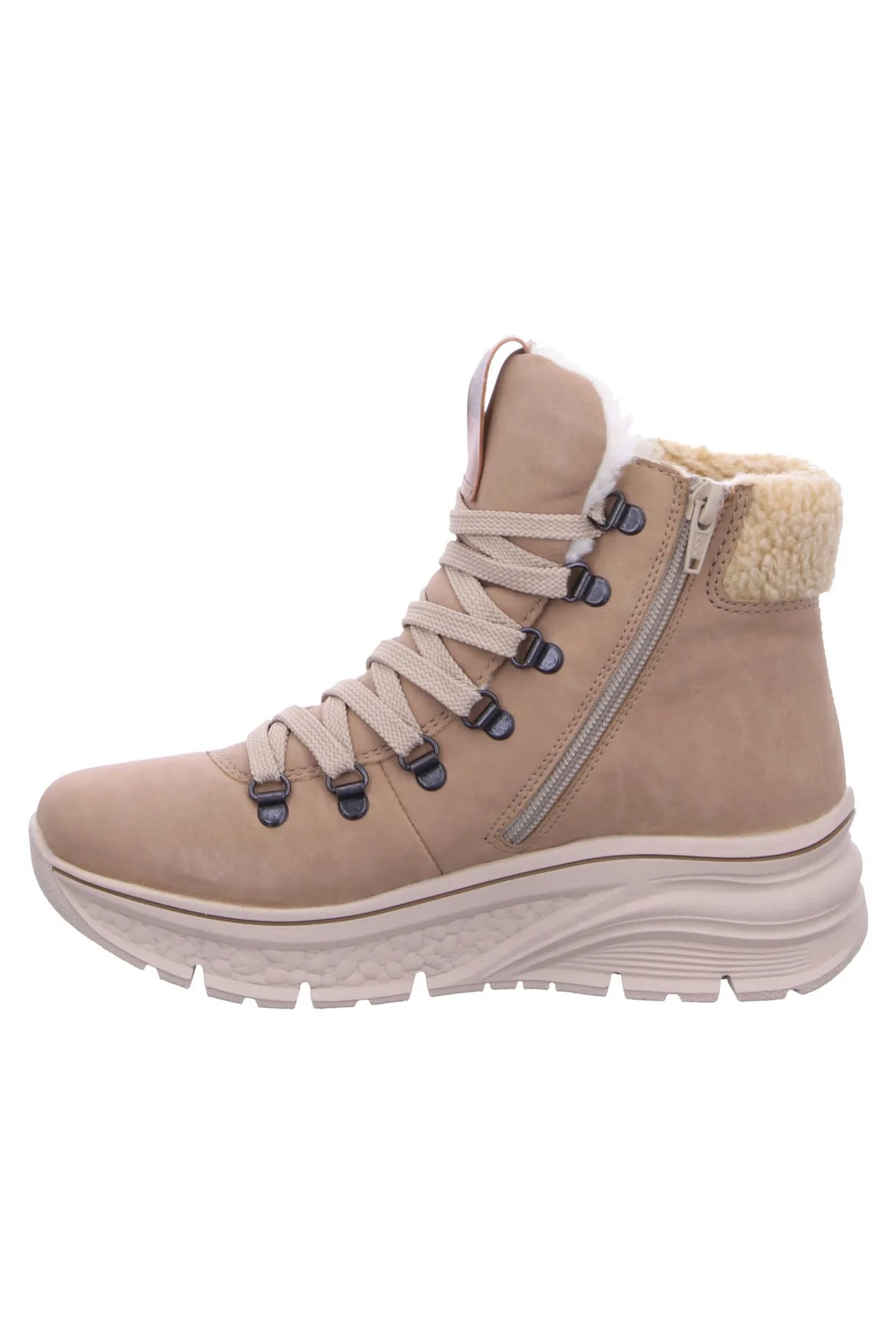 Rieker  Stiefelette - Rosa - Flacher Absatz