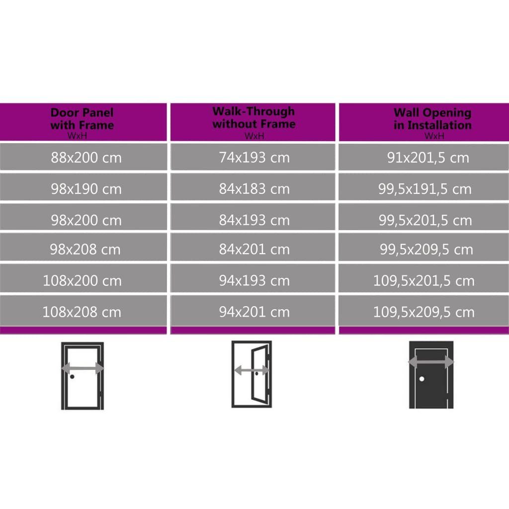 vidaXL Haustür Haustür Weiß 108x200 cm (1-St)