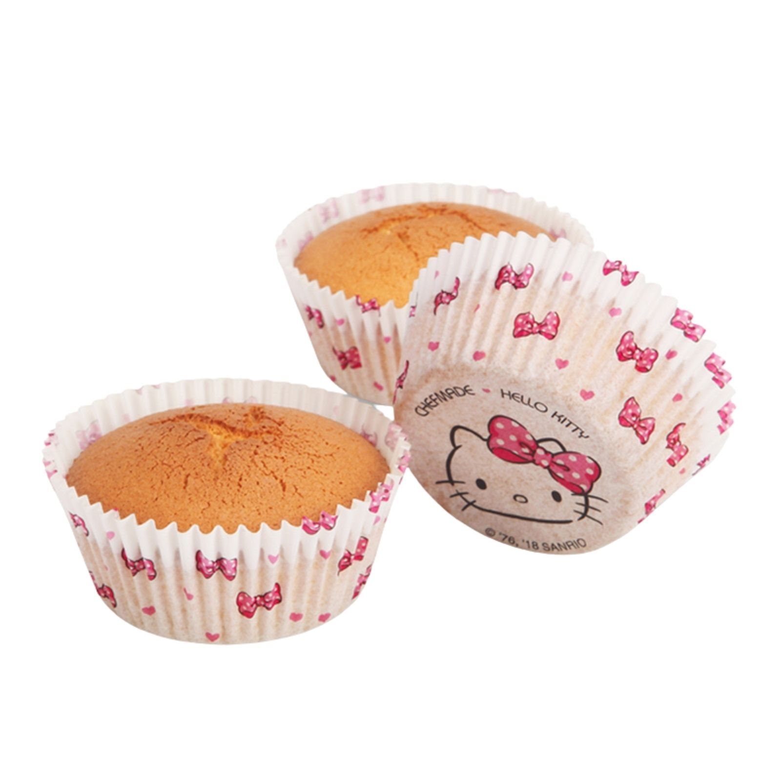 Chefmade Muffinform Papierförmchen für Muffins 100 Stk Pergamentpapier, (CHEFMADE, HELLO KITTY, Pink, 100 Stück Papierförmchen für Muffins, Cupcakes, Mini Kuchenförmchen, Partyförmchen, Papierbackfomen, Portionsförmchen 1-tlg), Muffinform Papier - Cu