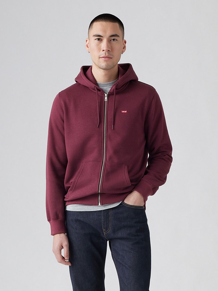 Levi´s Sweatjacke in Bordeaux günstig kaufen