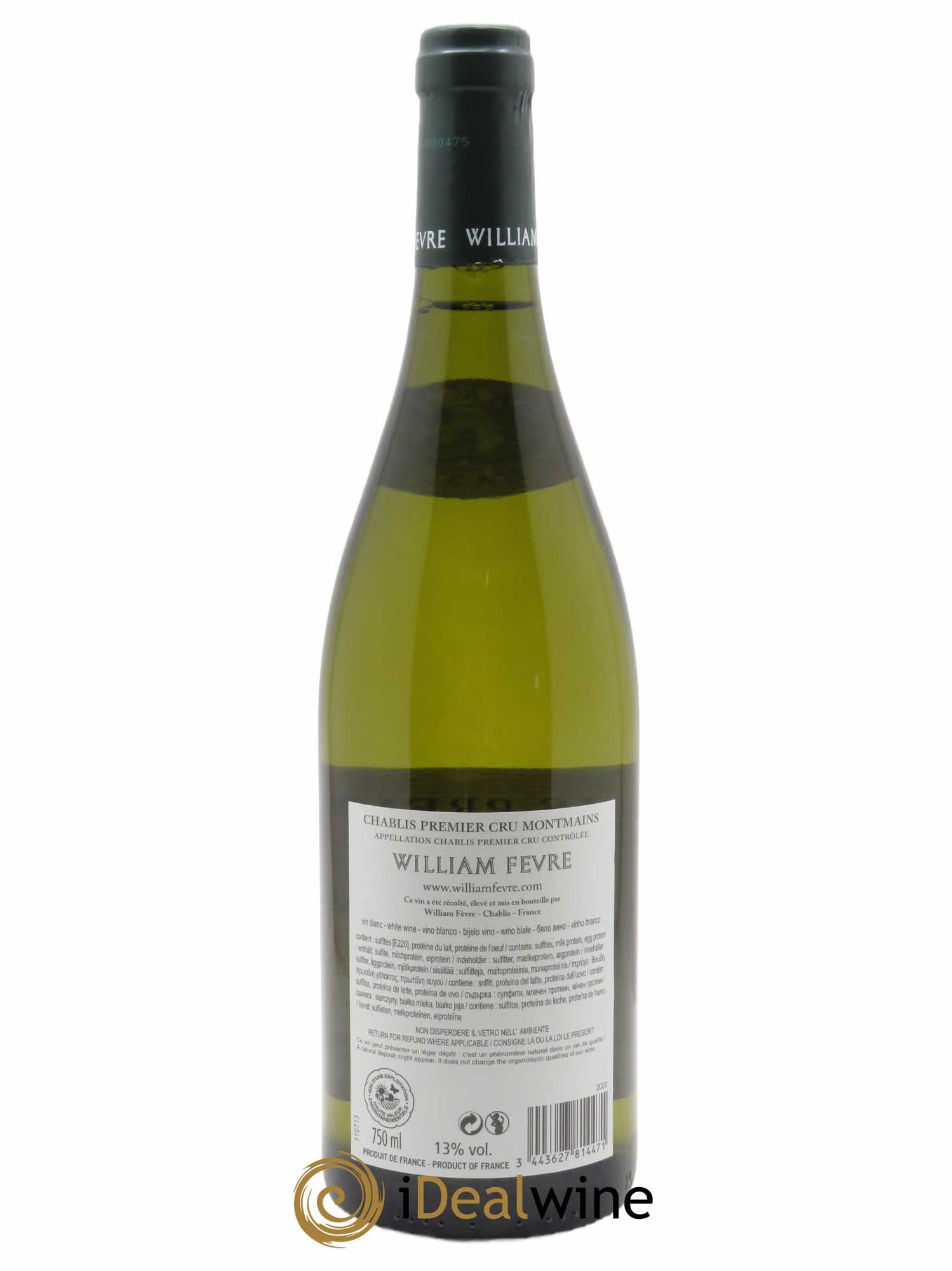 Chablis 1er Cru Montmains William Fèvre (Domaine)  2020 - Lot de 1 Bouteille