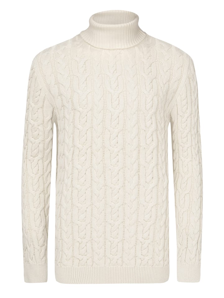 JIMMY SANDERS Rollkragenpullover in Ecru günstig kaufen