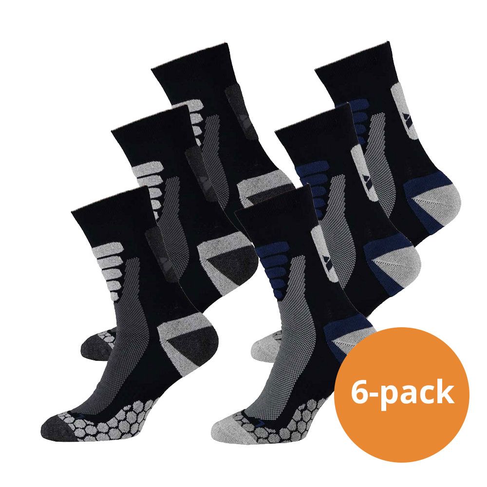 Xtreme 6 Paar Multi Blue Wandersocken