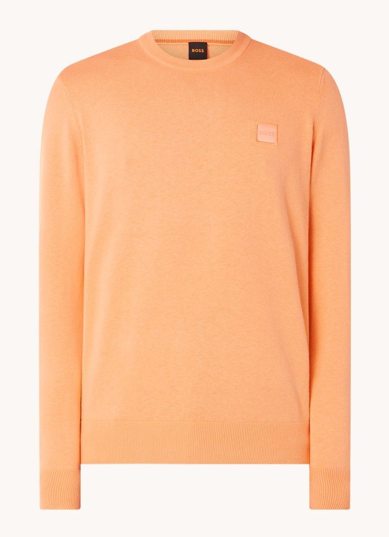 HUGO BOSS Kanovano fine-knit pullover in cashmere blend with logo