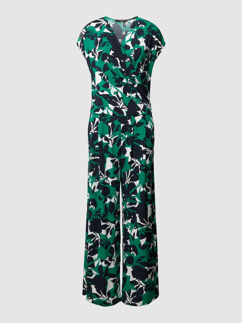 Jumpsuit in Wickel-Optik in grün