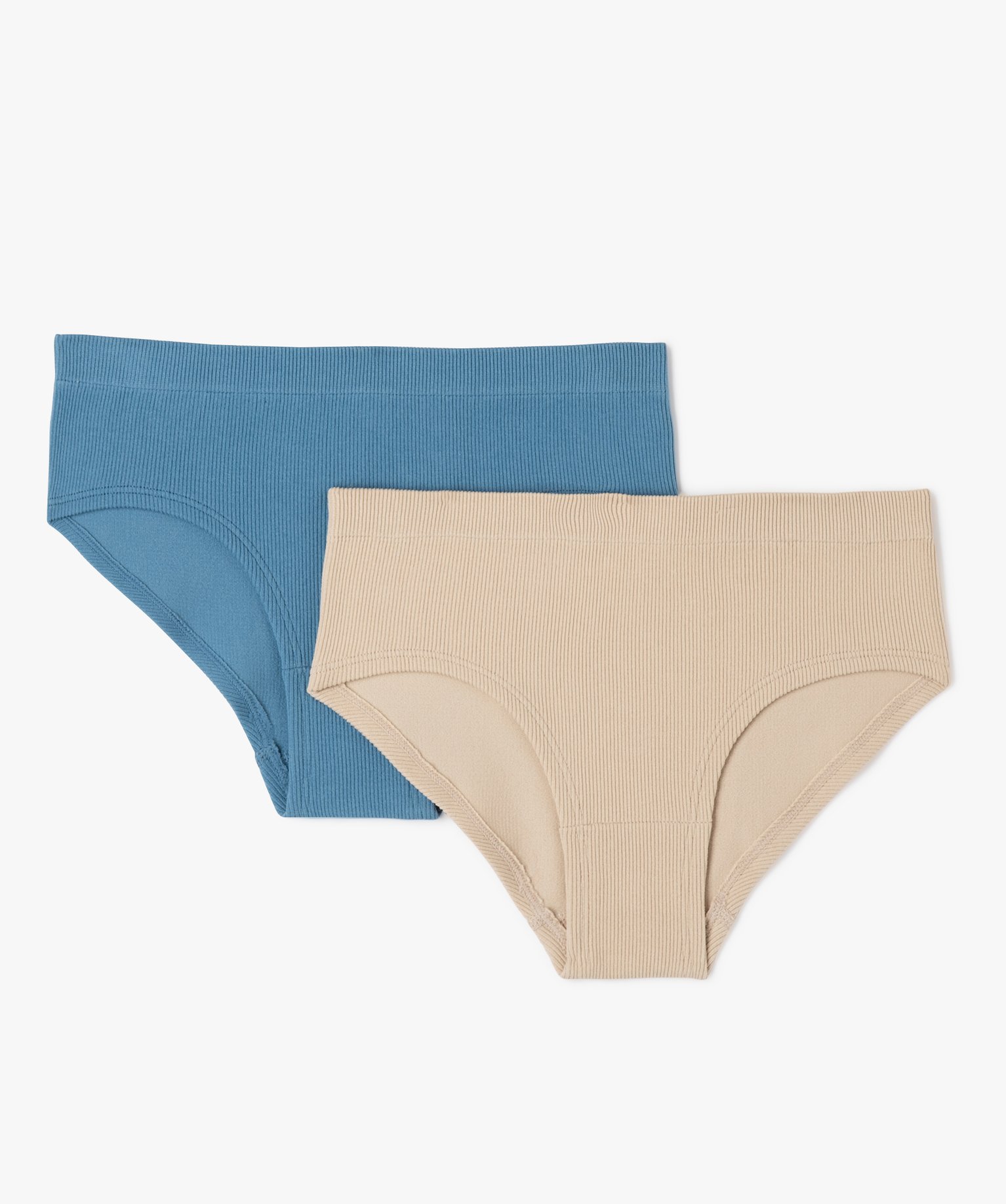 Shorty uni en maille ctelée fille (lot de 2) multicolore | GEMO