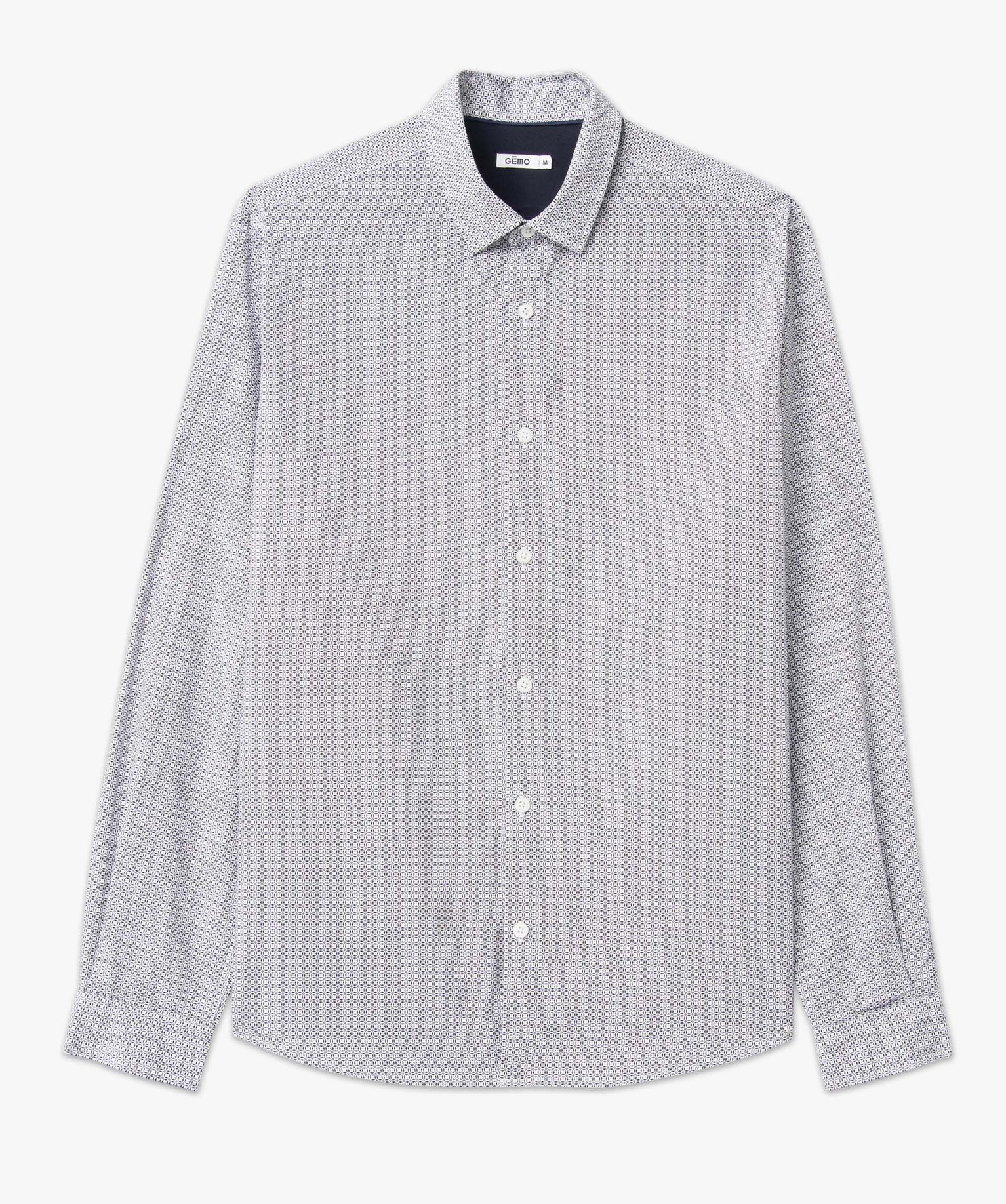 Chemise homme à micro-motifs imprime | GEMO
